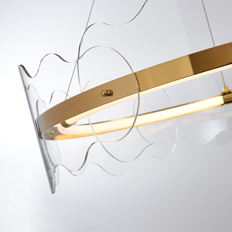 Acrylic Wave Chandelier-DWHOME