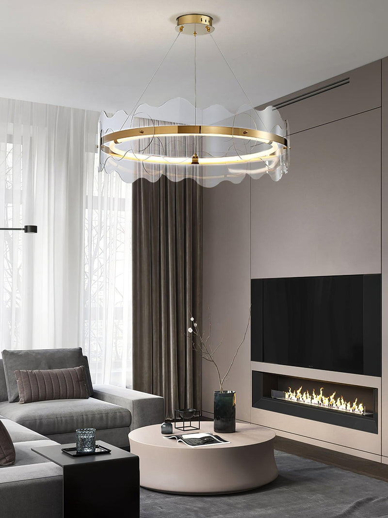 Acrylic Wave Chandelier-DWHOME