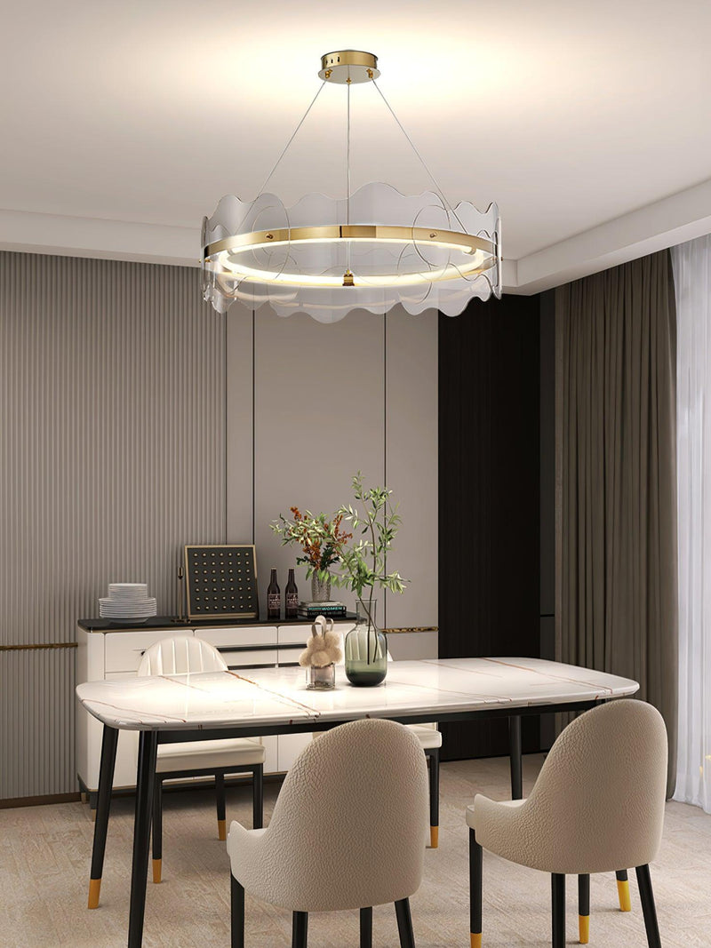 Acrylic Wave Chandelier-DWHOME