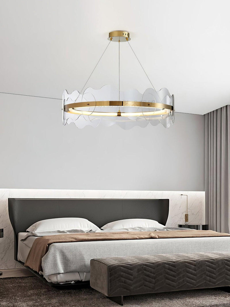 Acrylic Wave Chandelier-DWHOME