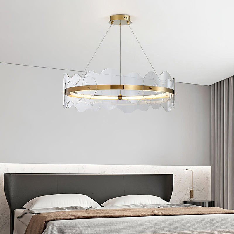 Acrylic Wave Chandelier-DWHOME