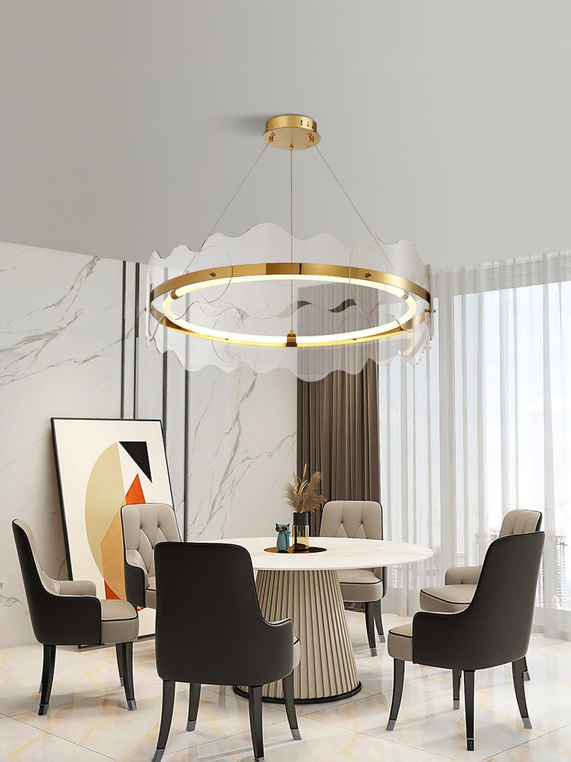 Acrylic Wave Chandelier-DWHOME