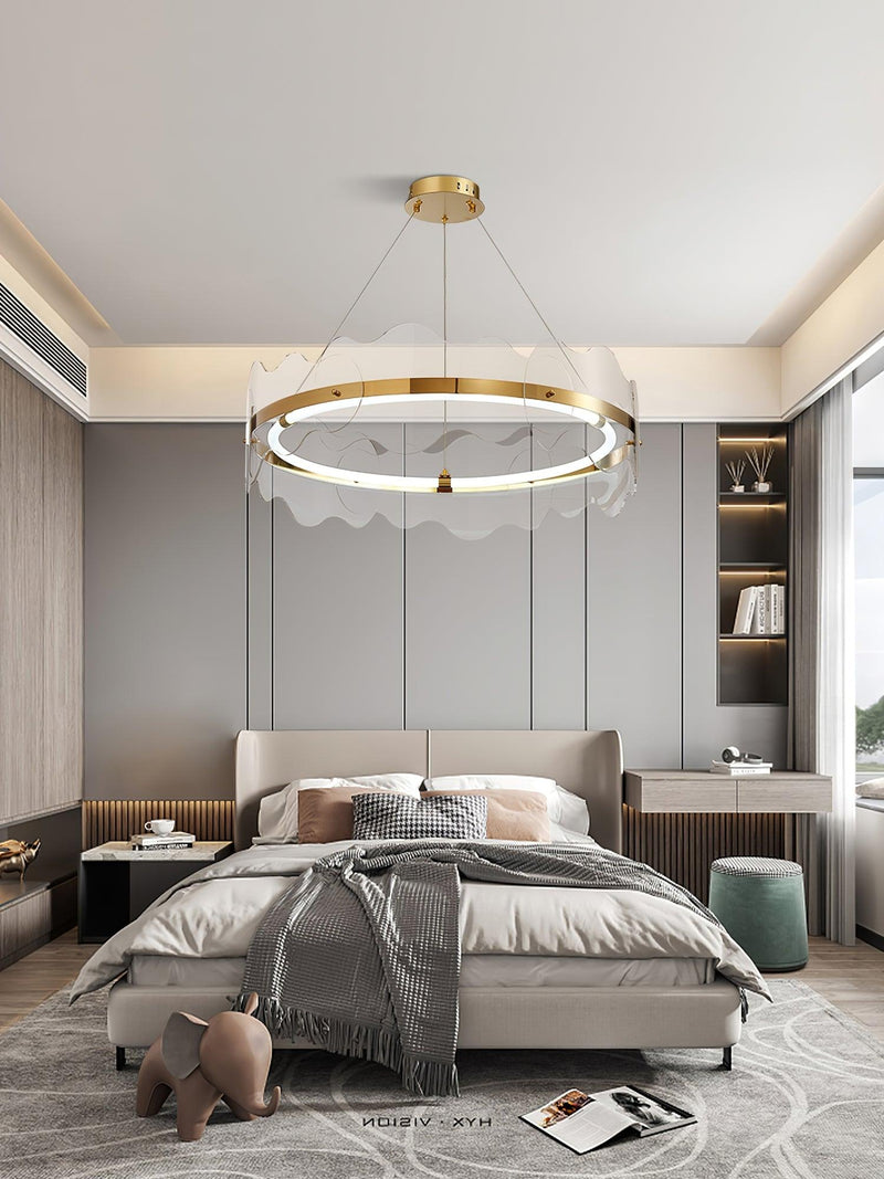 Acrylic Wave Chandelier-DWHOME