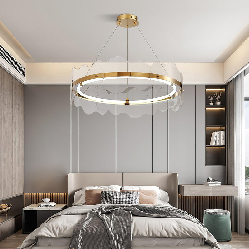 Acrylic Wave Chandelier-DWHOME