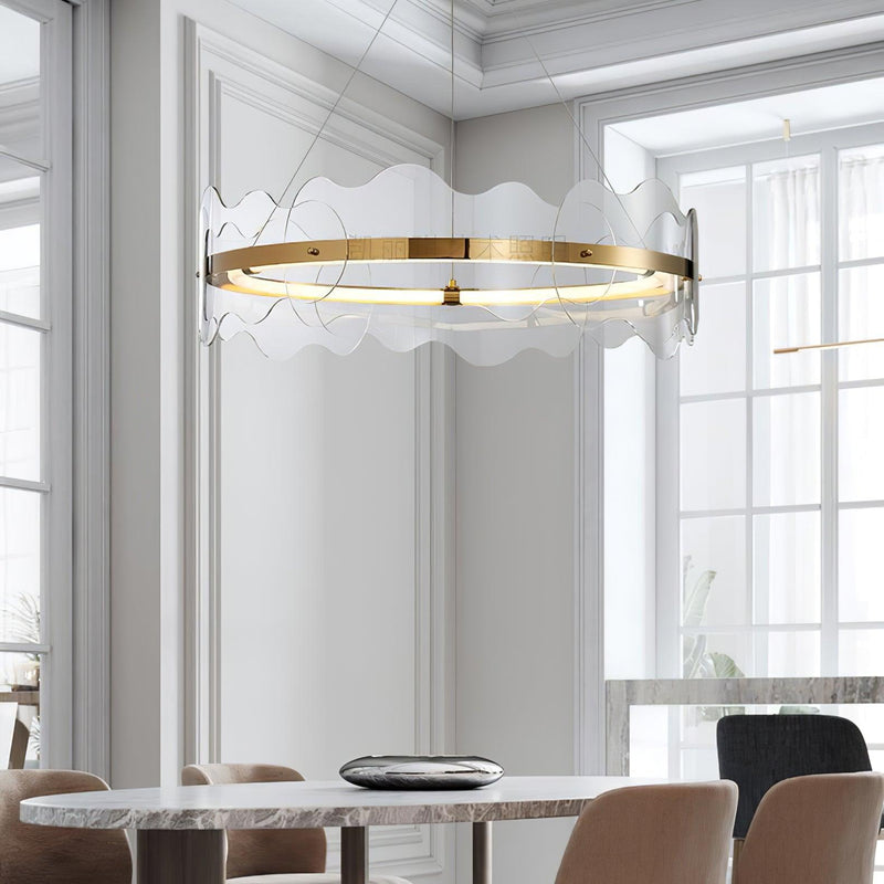 Acrylic Wave Chandelier-DWHOME
