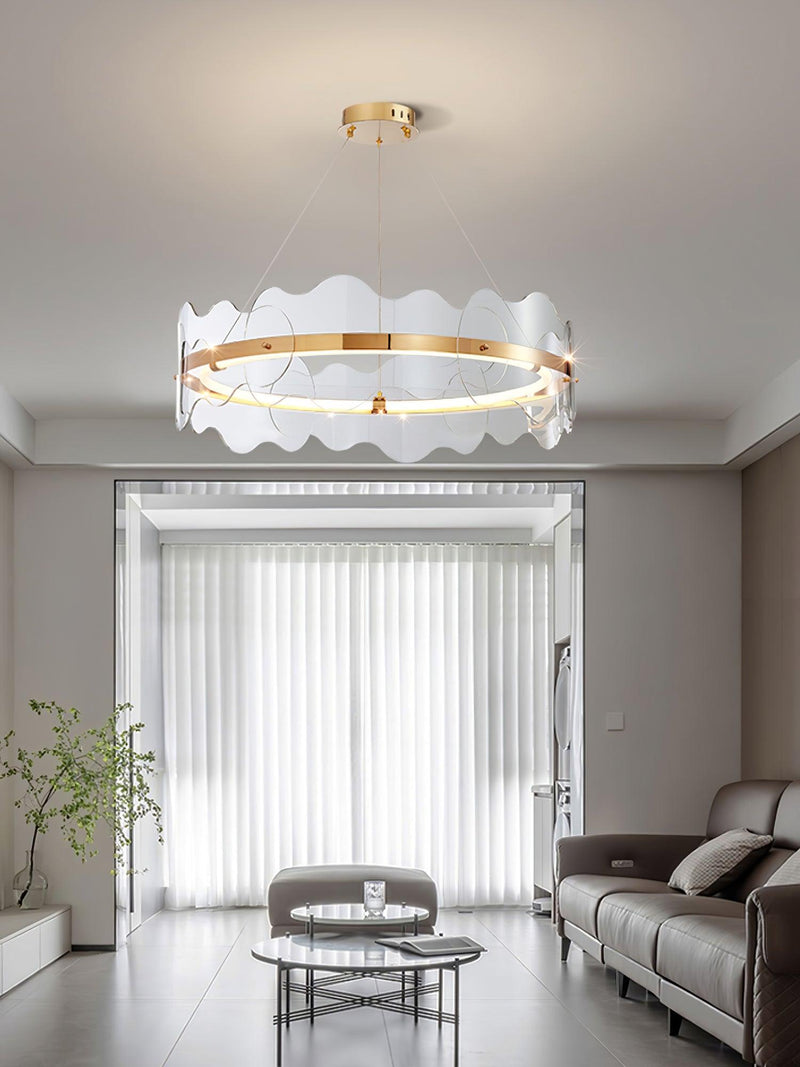 Acrylic Wave Chandelier-DWHOME