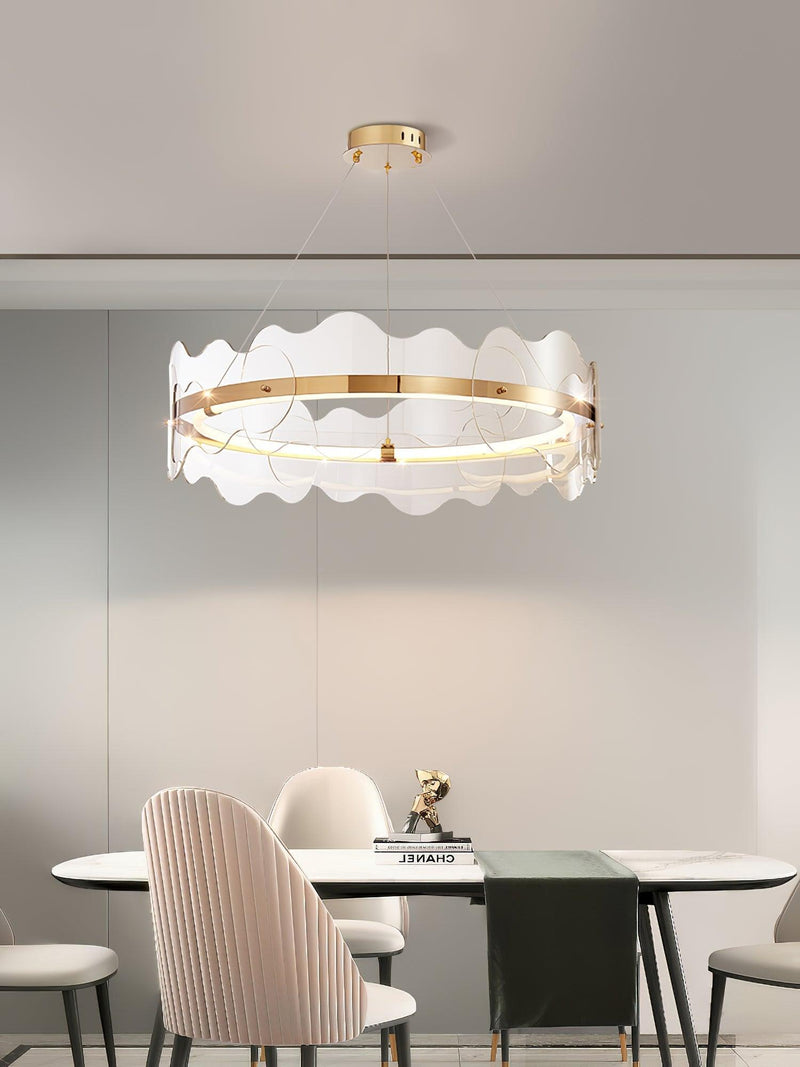Acrylic Wave Chandelier-DWHOME