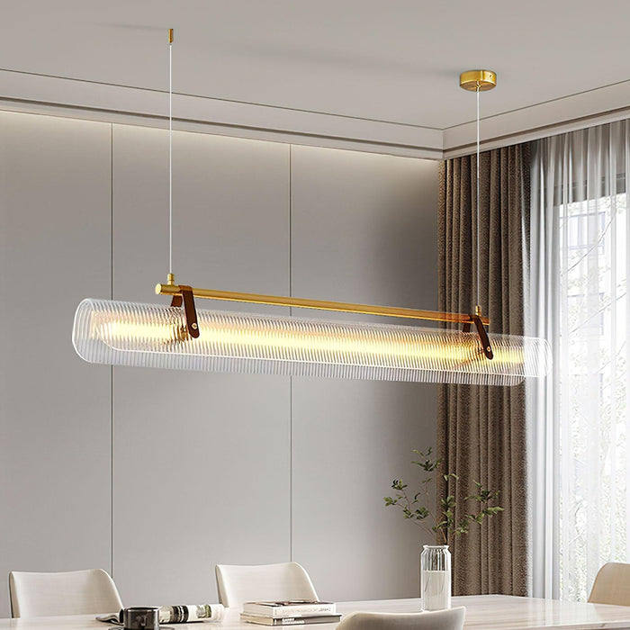 Acrylic Linear Chandelier.