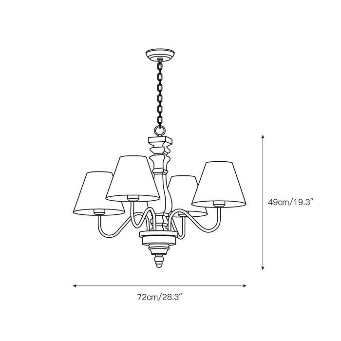 Adela Wood Chandelier-DWHOME