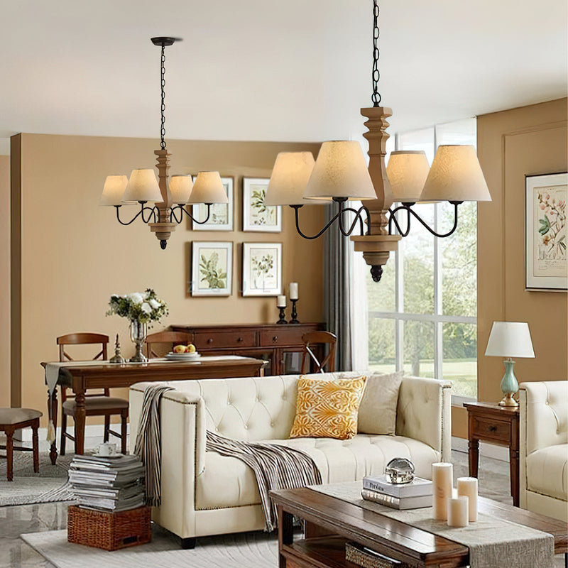 Adela Wood Chandelier-DWHOME