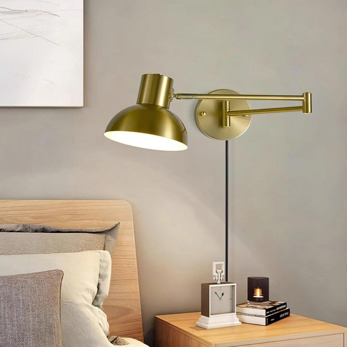 Adjustable Arm Plug In Wall Lamp-DWHOME