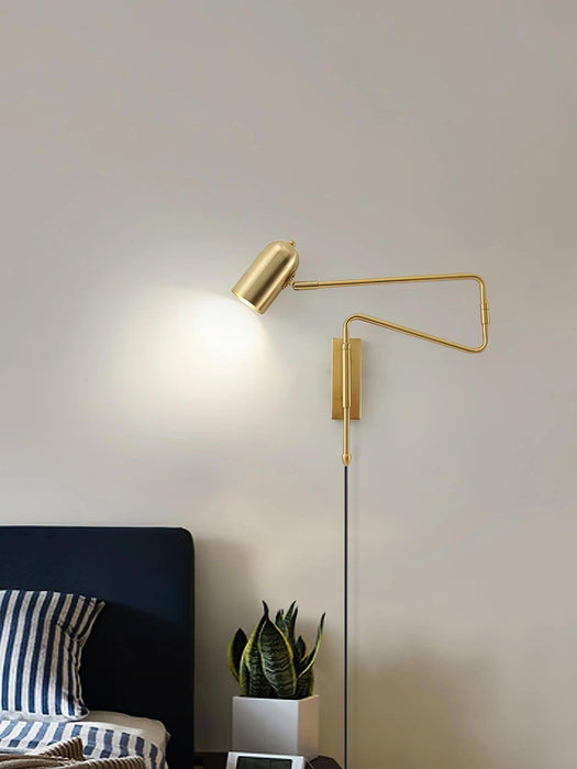Adjustable Arm Plug In Wall Lamp-DWHOME