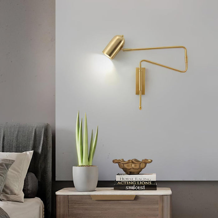 Adjustable Arm Plug In Wall Lamp-DWHOME