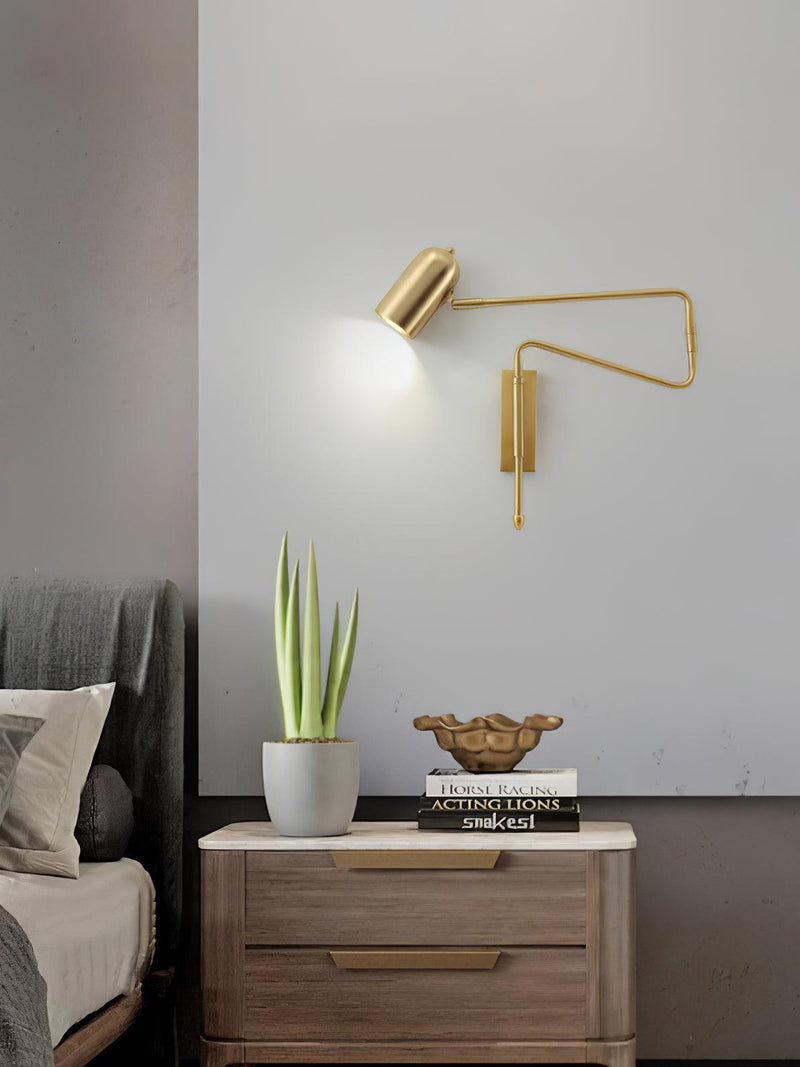 Adjustable Arm Plug In Wall Lamp-DWHOME