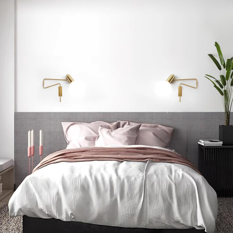 Adjustable Arm Plug In Wall Lamp-DWHOME