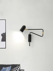 Adjustable Arm Plug In Wall Lamp-DWHOME