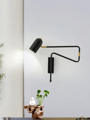 Adjustable Arm Plug In Wall Lamp-DWHOME