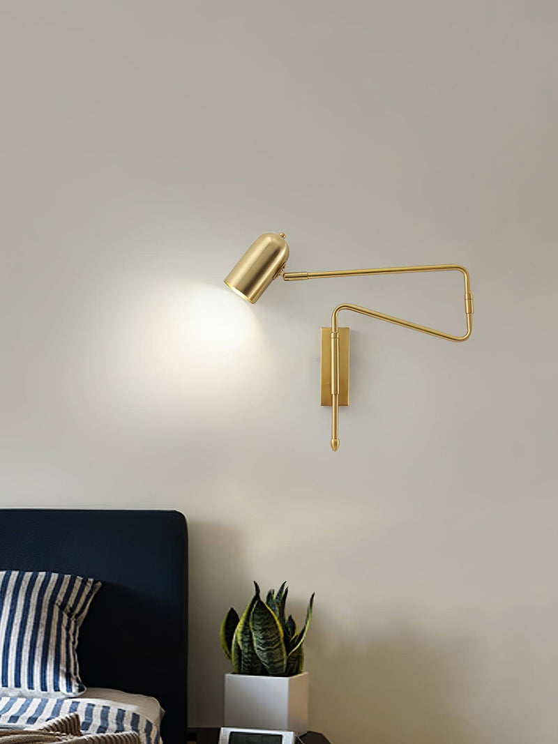 Adjustable Arm Plug In Wall Lamp-DWHOME