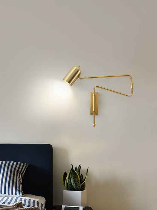 Adjustable Arm Plug In Wall Lamp-DWHOME