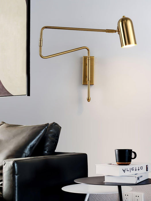 Adjustable Arm Plug In Wall Lamp-DWHOME