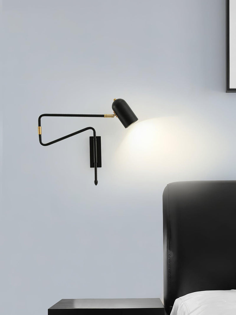 Adjustable Arm Plug In Wall Lamp-DWHOME
