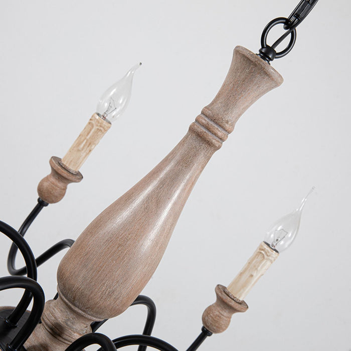 Afralia Wooden Chandelier-DWHOME