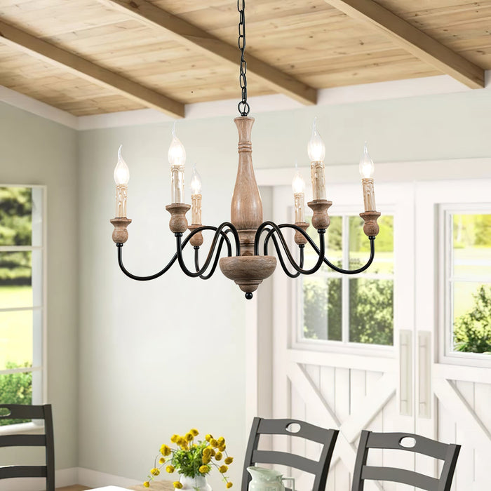 Afralia Wooden Chandelier-DWHOME