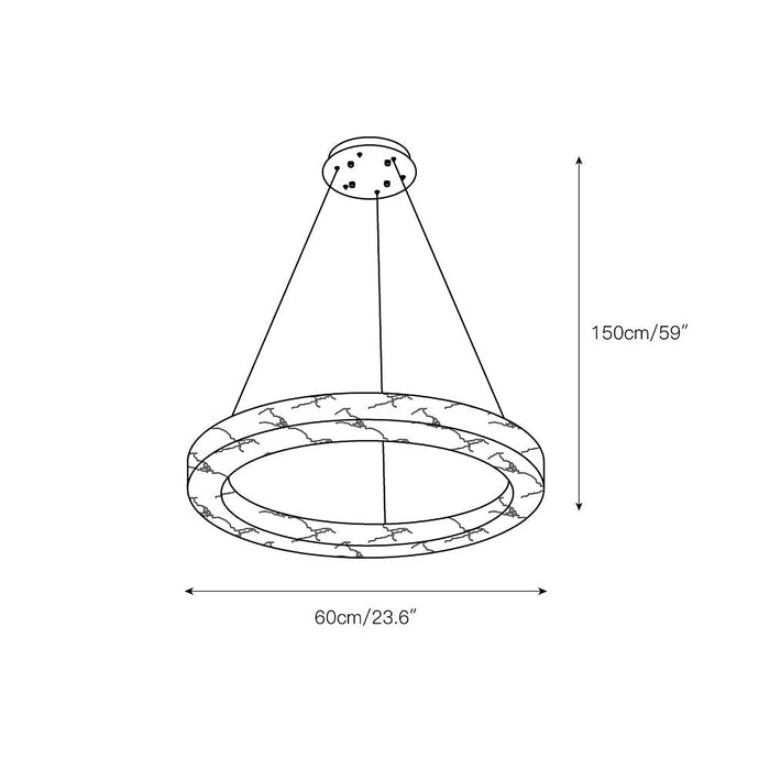 Alabaster Ring Chandelier-DWHOME