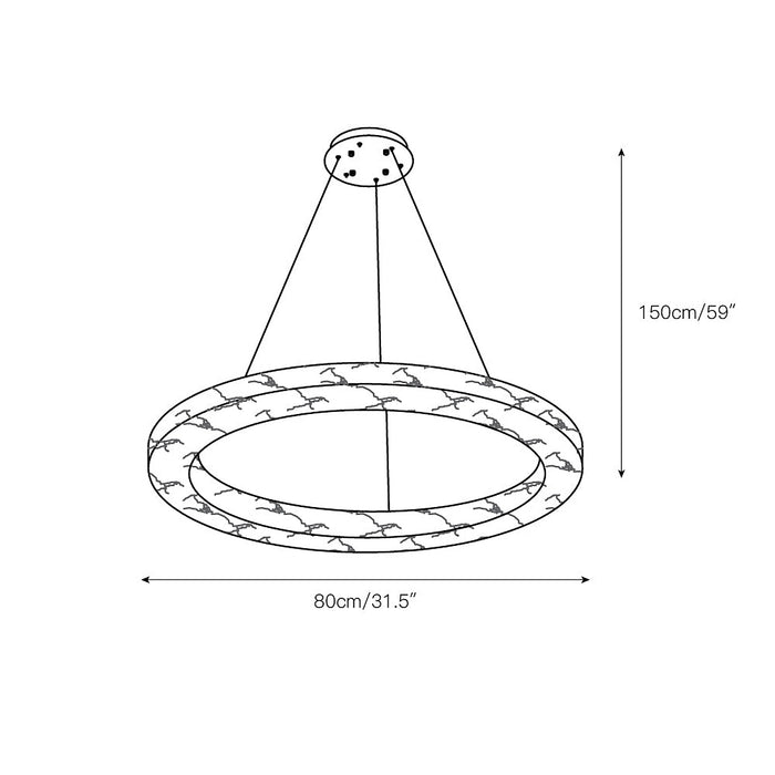 Alabaster Ring Chandelier-DWHOME