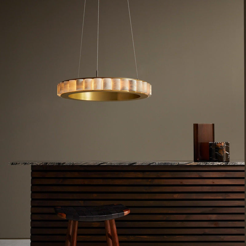 Alabaster Avalon Halo Chandelier-DWHOME