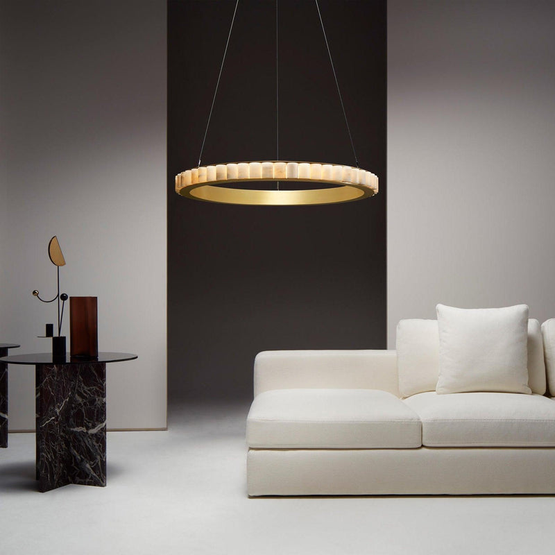 Alabaster Avalon Halo Chandelier-DWHOME