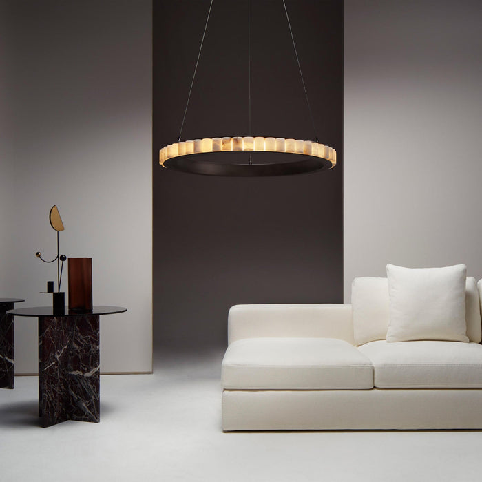 Alabaster Avalon Halo Chandelier - Vakkerlight