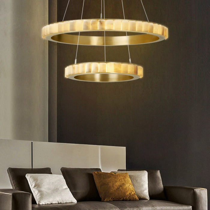 Alabaster Avalon Halo Chandelier.