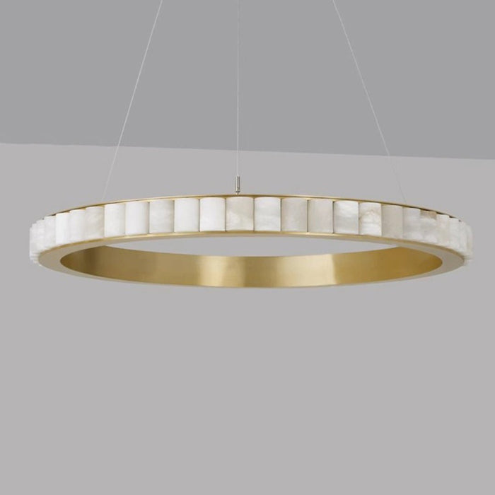 Alabaster Avalon Halo Chandelier.