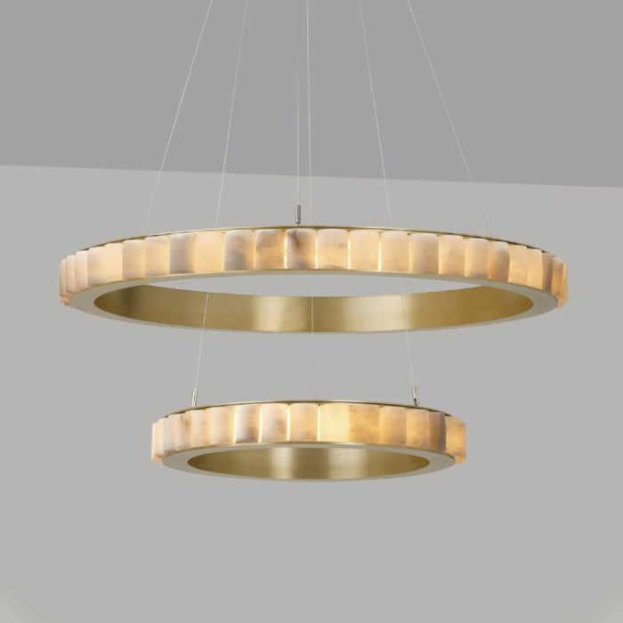 Alabaster Avalon Halo Chandelier.