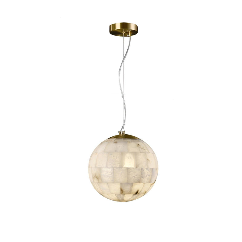 Alabaster Ball Pendant Light-DWHOME