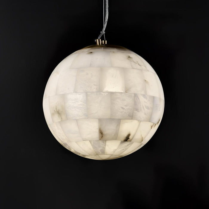 Alabaster Ball Pendant Light.