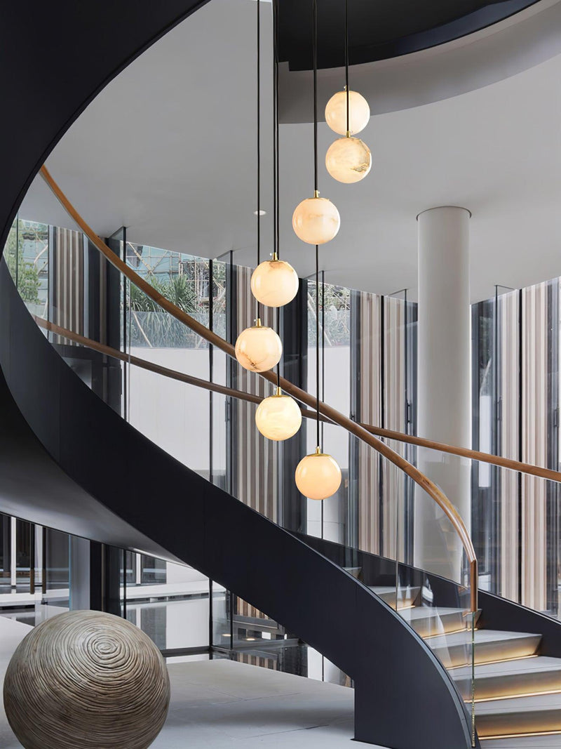Alabaster Balls Cluster Chandelier-DWHOME