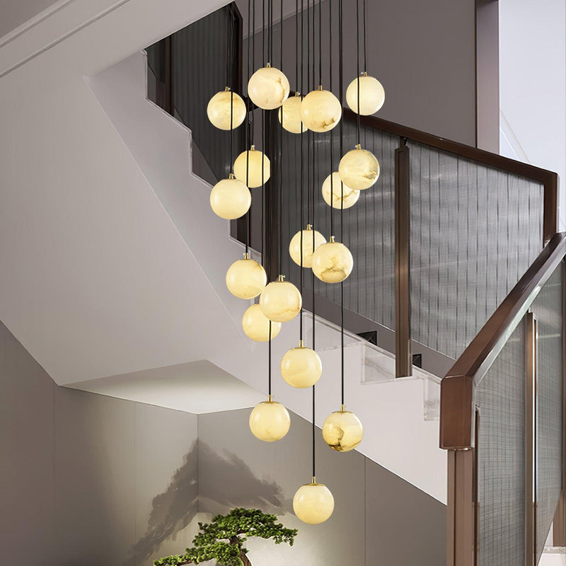 Alabaster Balls Cluster Chandelier-DWHOME