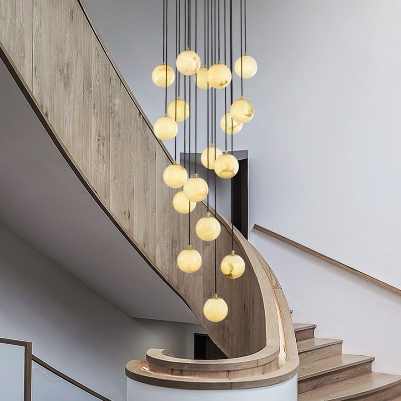 Alabaster Balls Cluster Chandelier-DWHOME