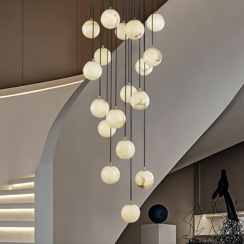 Alabaster Balls Cluster Chandelier-DWHOME