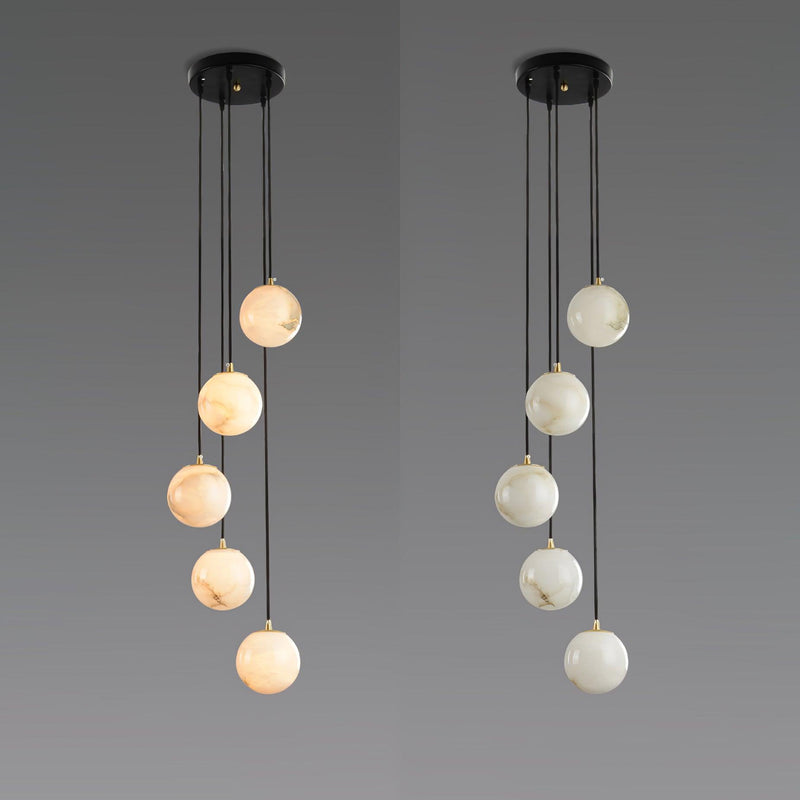 Alabaster Balls Cluster Chandelier-DWHOME