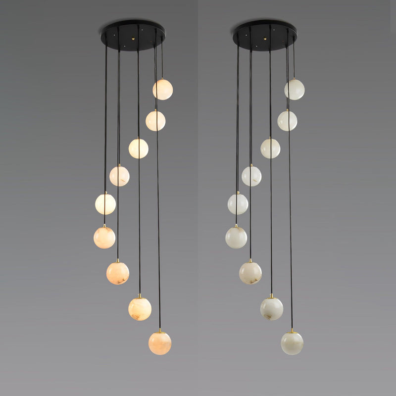 Alabaster Balls Cluster Chandelier-DWHOME