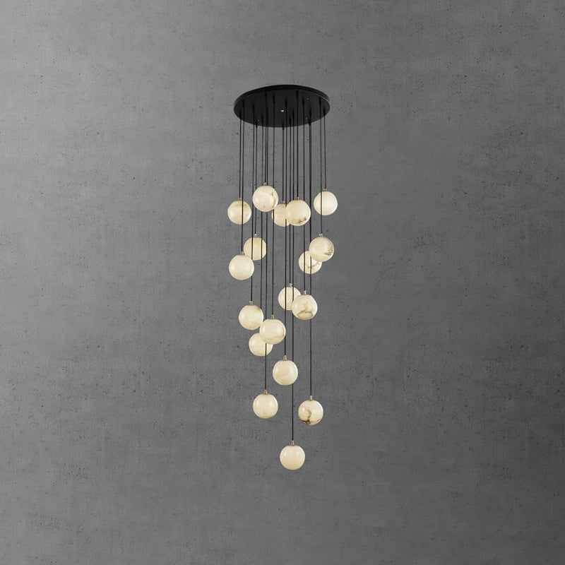 Alabaster Balls Cluster Chandelier-DWHOME