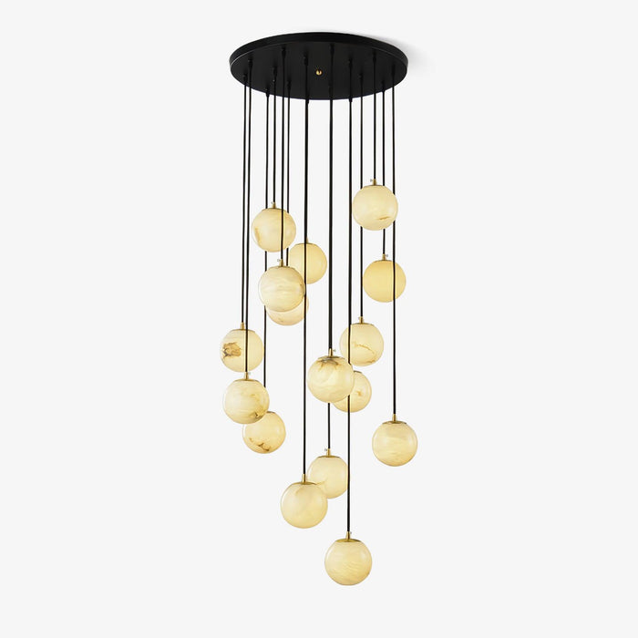 Alabaster Balls Cluster Chandelier.