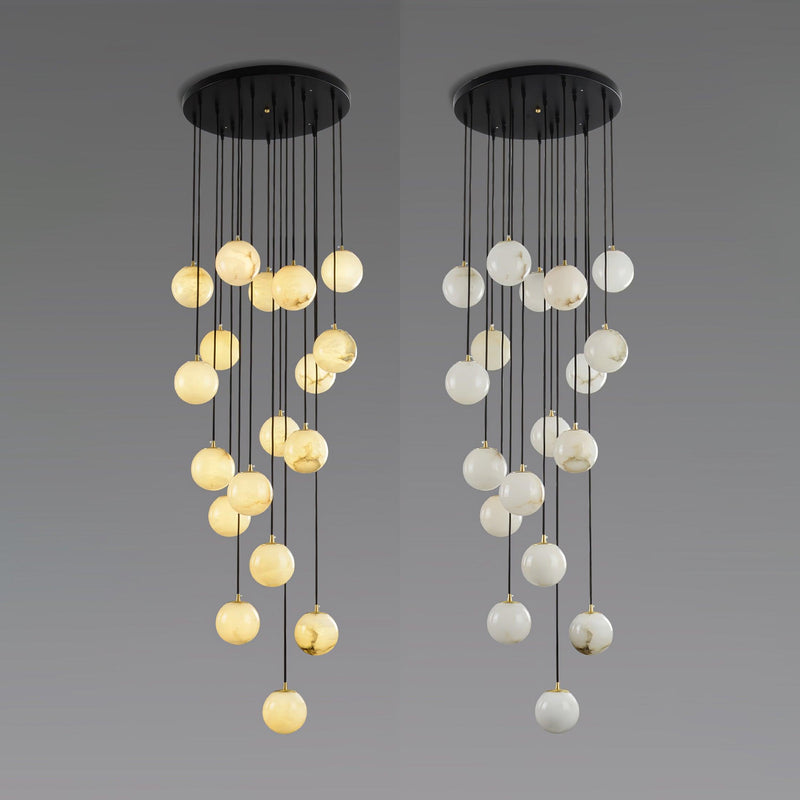 Alabaster Balls Cluster Chandelier-DWHOME