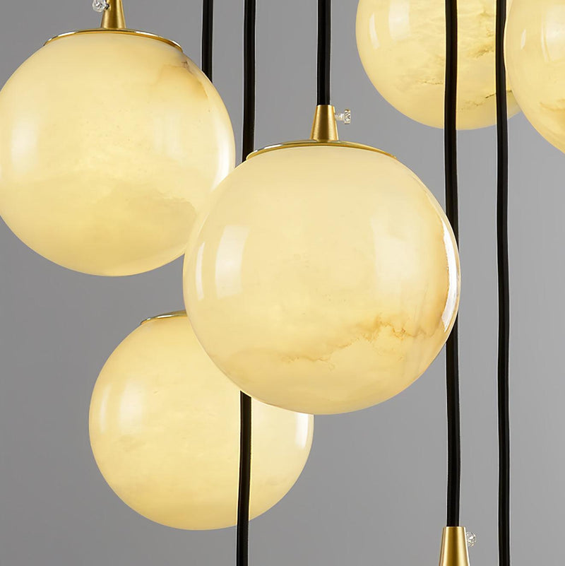 Alabaster Balls Cluster Chandelier-DWHOME
