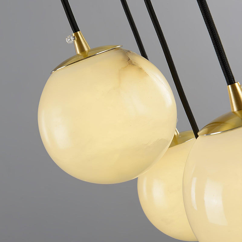 Alabaster Balls Cluster Chandelier-DWHOME