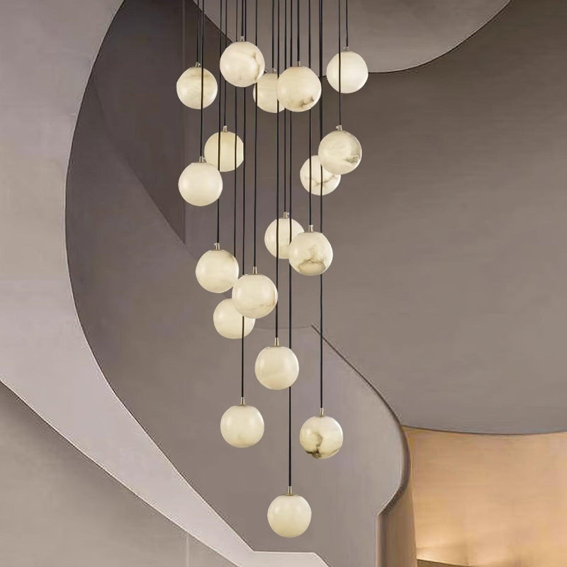 Alabaster Balls Cluster Chandelier-DWHOME