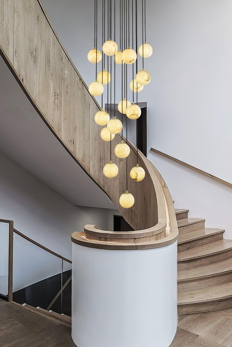 Alabaster Balls Cluster Chandelier-DWHOME
